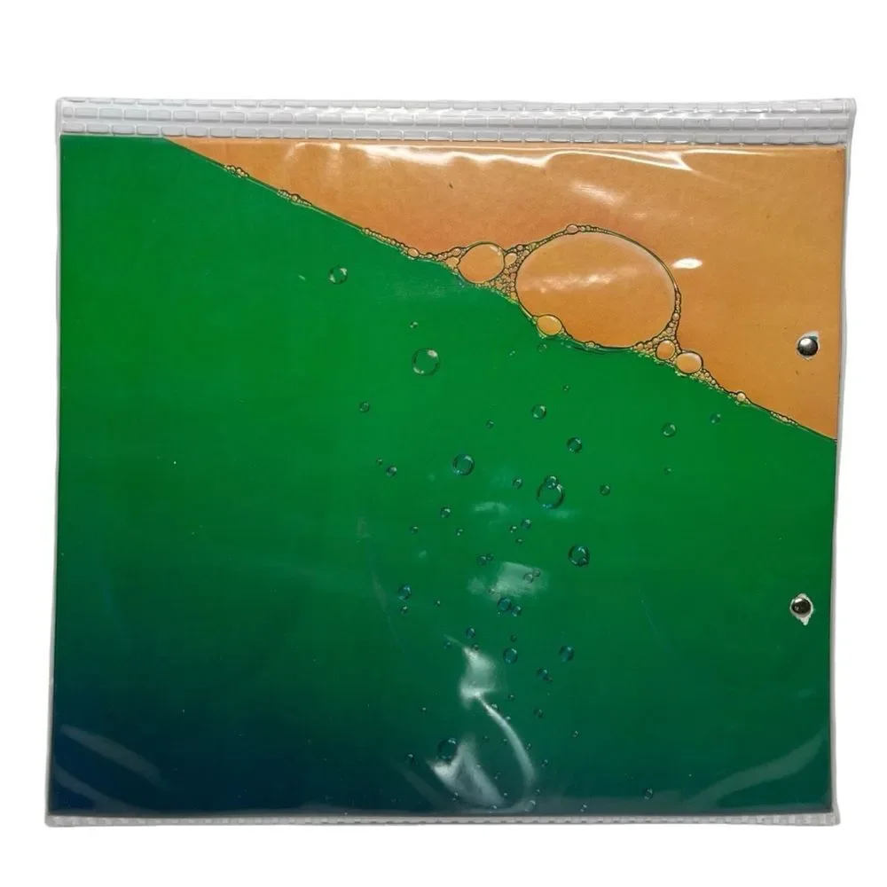 90s Vintage Trapper Keeper * Green Blue Bubbles Retro Look School Binder 1990s